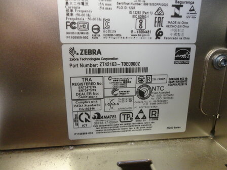 Zebra ZT421 Thermal Transfer Label Printer - 300dpi USB &amp; Netwerk 