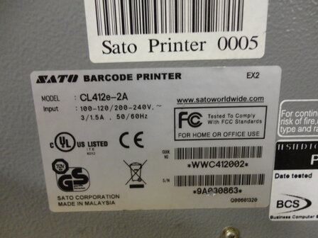 SATO CL412E Thermal Transfer Label Printer CL412 USB