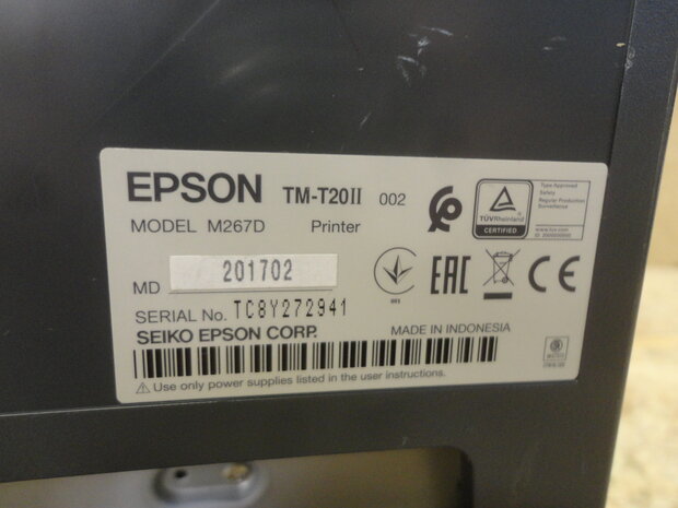 Epson TM-T20II Kassa Bon Printer - USB - M267D Thermisch